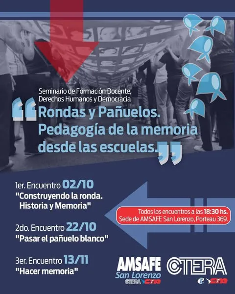 ronda de pañuelos y memoria AMSAFE San Lorenzo