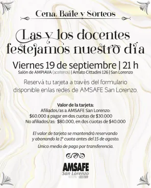 LAS Y LOS DOCENTES FESTEJAMOS NUESTRO DÍA