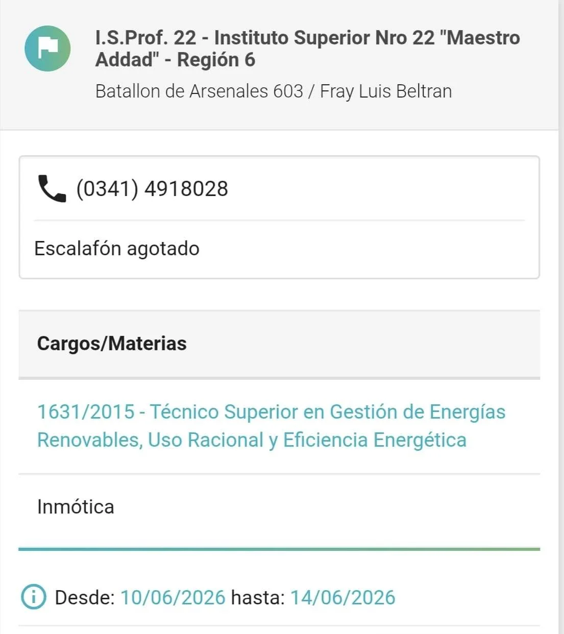 insituto profesorado 22
