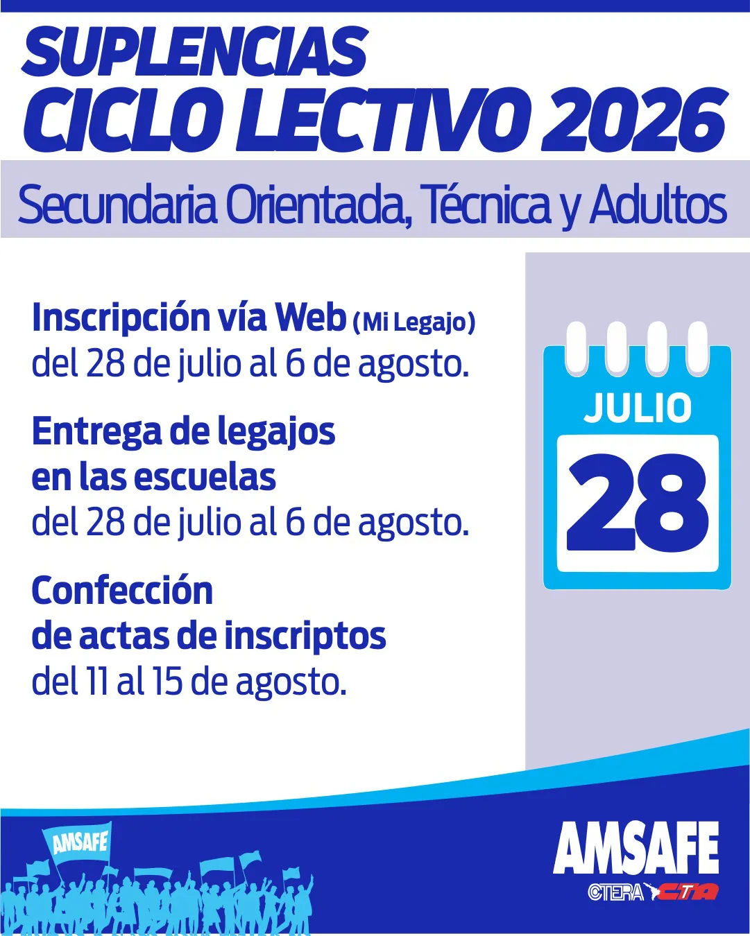 INSCRIPCIÓN SUPLENCIAS