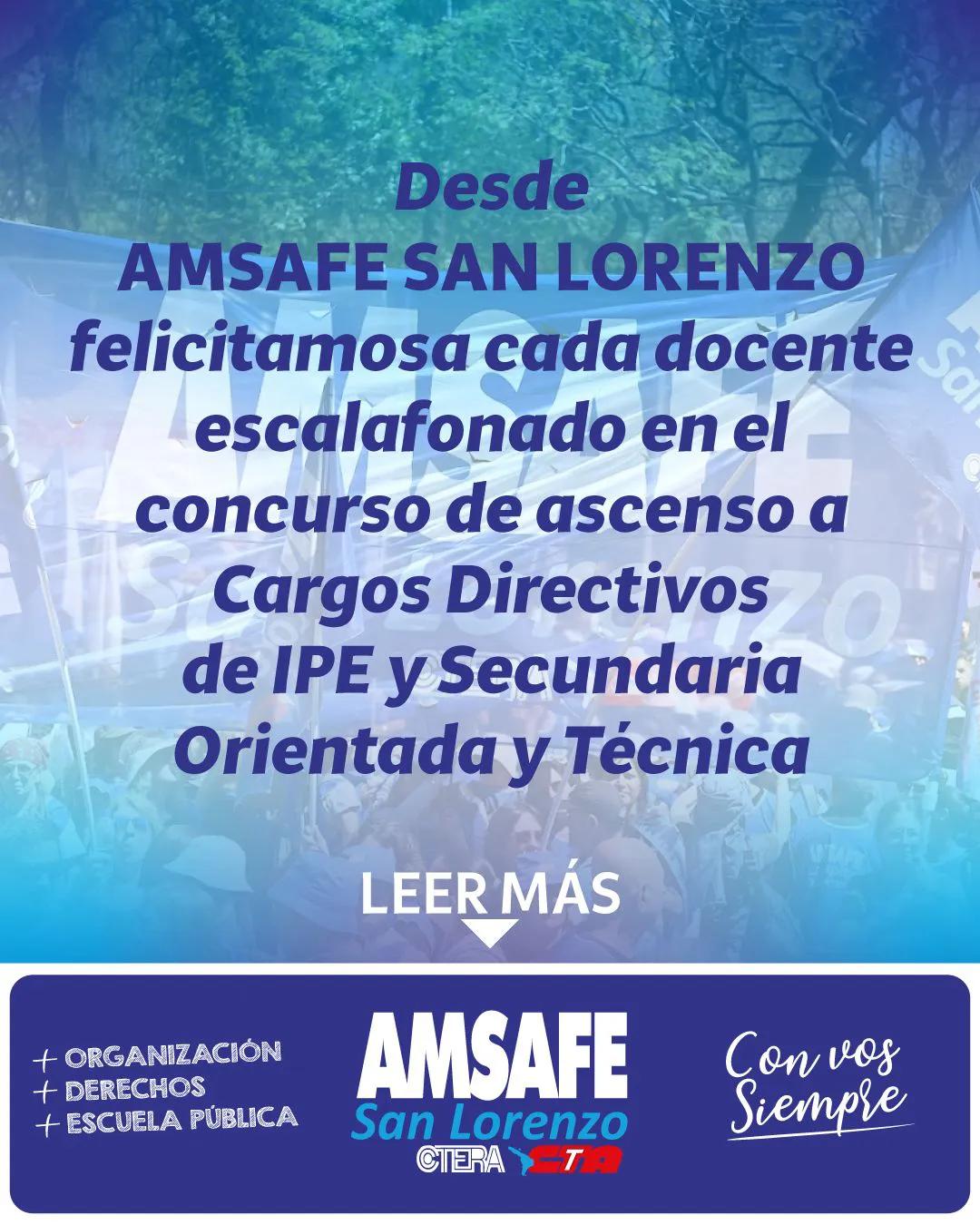 SALUTACIÓN POR CONCURSO DE ASCENSO DIRECTIVOS