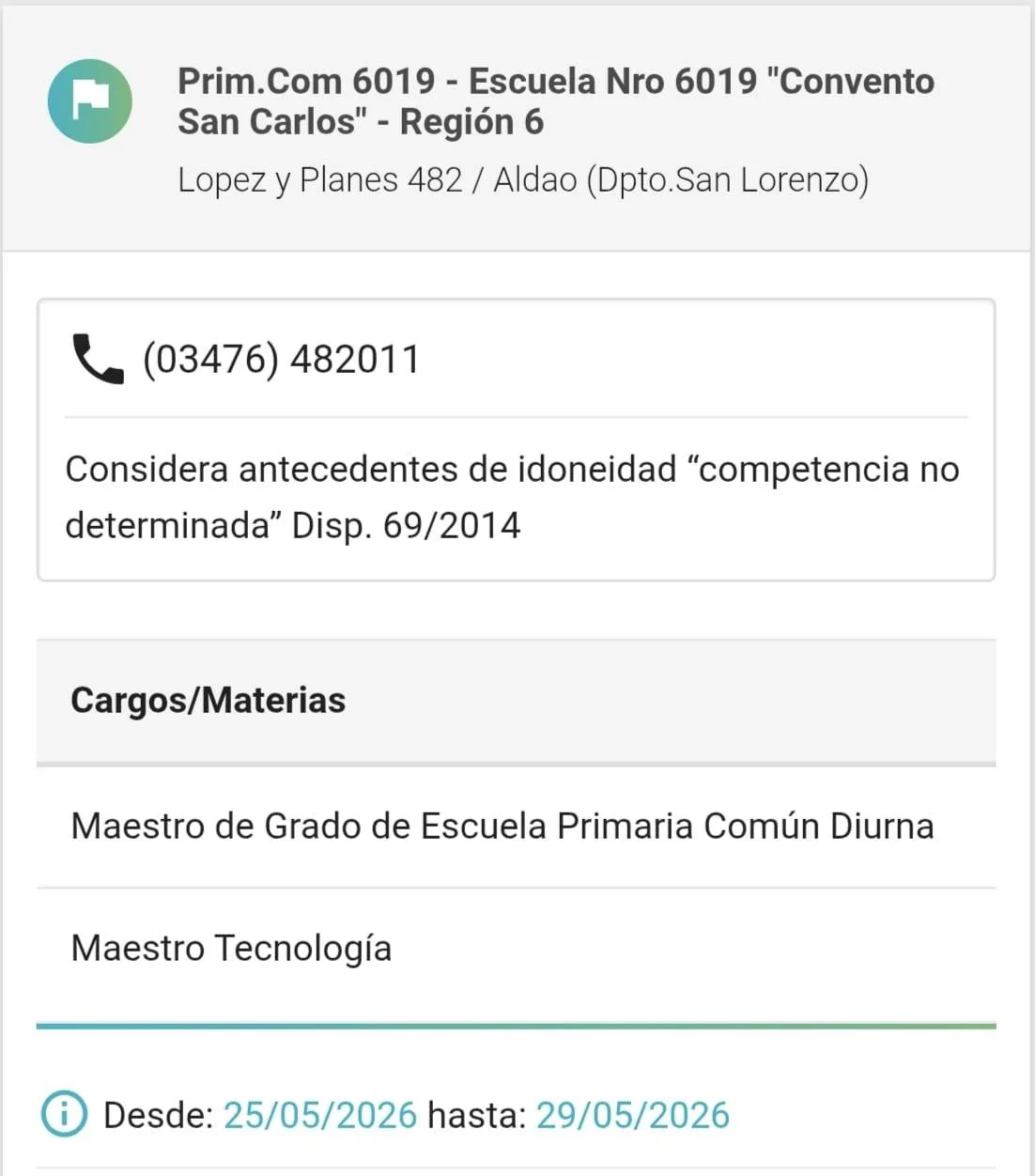 Escuela primaria 6019