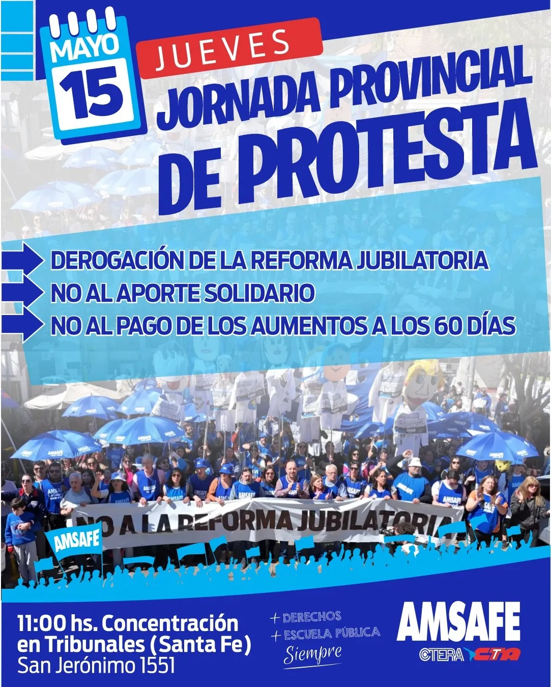Protesta jubilaciones