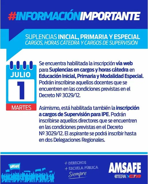 INSCRIPCIÓN SUPLENCIAS IPE